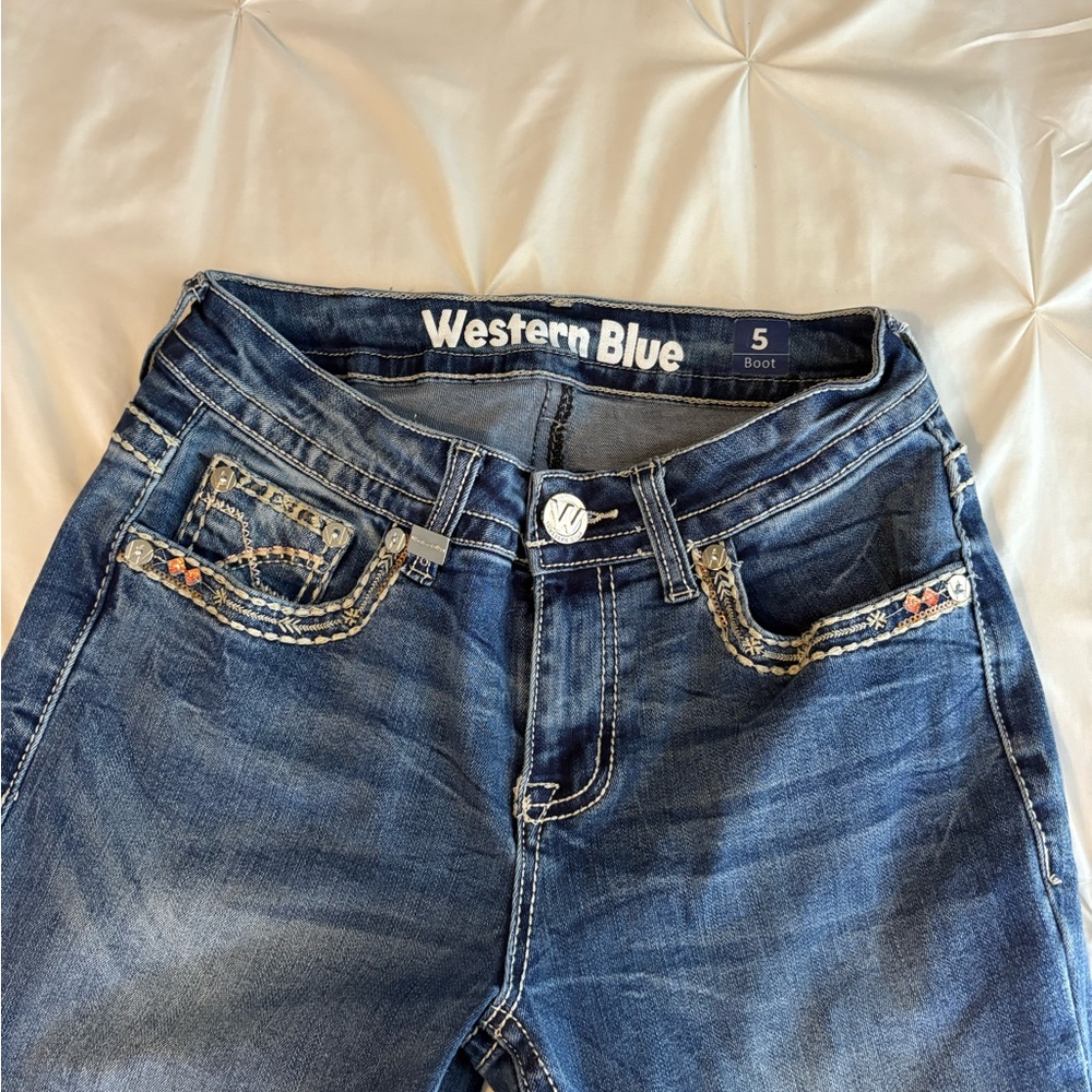 Buckle Blue Boot Cut Jeans Classic Style